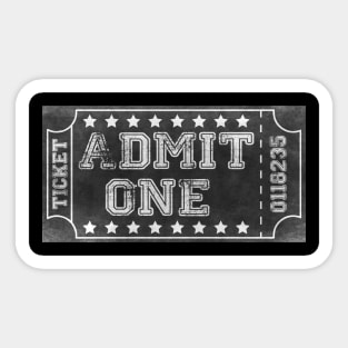 Vintage Cinema Ticket Sticker